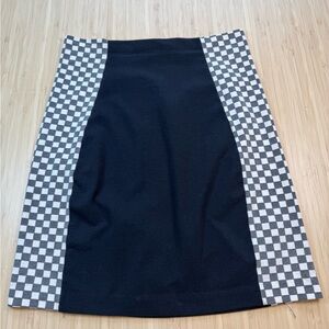 Vintage Swatch Made in USA Checkered Panel Stretch Miniskirt Sz M